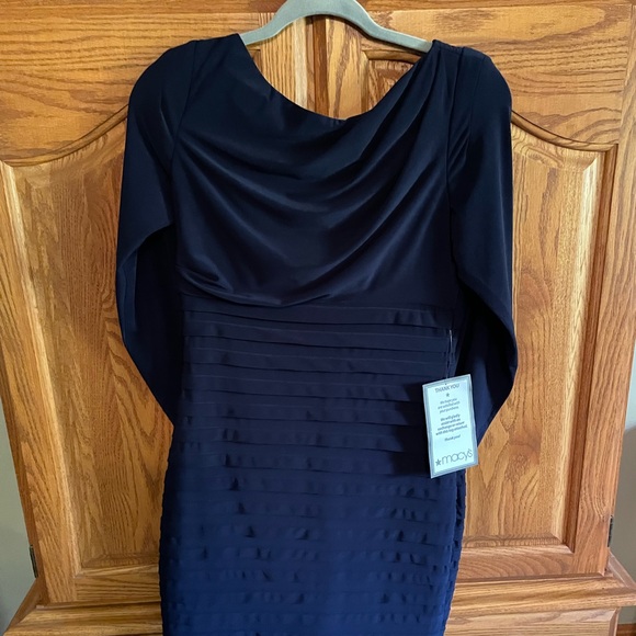 NWT Betsy & Adam draped cape midi dress - Picture 3 of 6